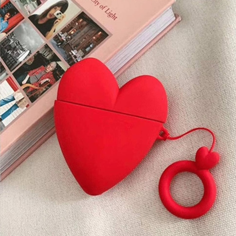 NEW Primo Apple AirPods 1&2 Protective
Case Red Heart Shock Absorbing Silicone - Picture 2 of 9